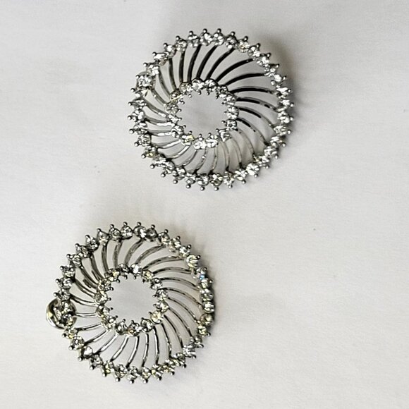 Silver Tone Starburst Earring - Picture 7 of 13